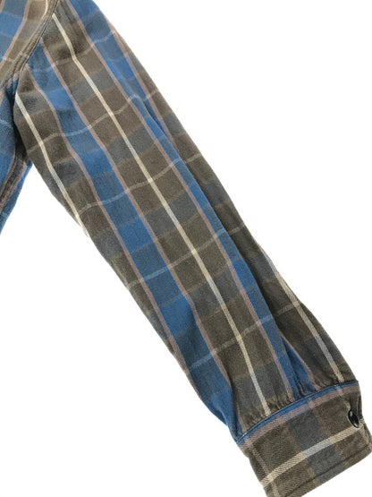 【中古品】【メンズ】 TENDERLOIN テンダーロイン L/S CHECK SHIRT BLUE ロングスリーブ チェック シャツ 長袖 シャツ トップス 145-260805-rt-17-tagh サイズ：XS カラー：ブルー 万代Net店