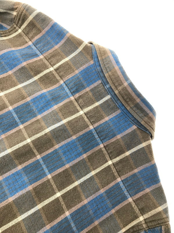 【中古品】【メンズ】 TENDERLOIN テンダーロイン L/S CHECK SHIRT BLUE ロングスリーブ チェック シャツ 長袖 シャツ トップス 145-260805-rt-17-tagh サイズ：XS カラー：ブルー 万代Net店