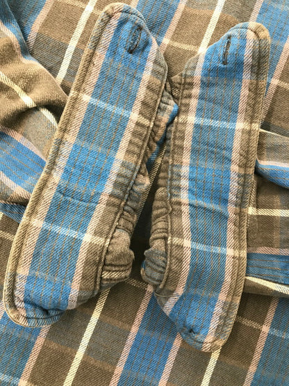 【中古品】【メンズ】 TENDERLOIN テンダーロイン L/S CHECK SHIRT BLUE ロングスリーブ チェック シャツ 長袖 シャツ トップス 145-260805-rt-17-tagh サイズ：XS カラー：ブルー 万代Net店