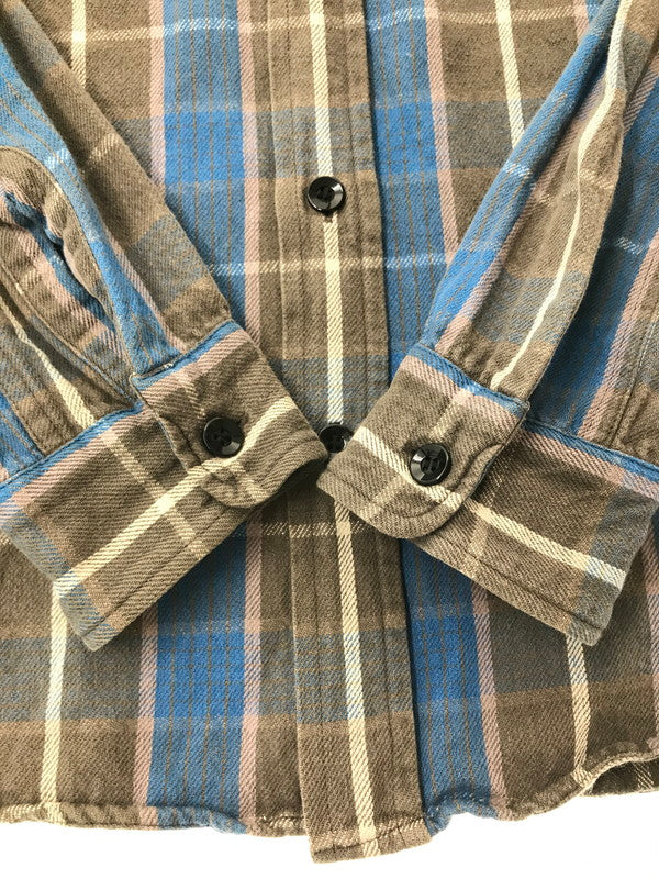 【中古品】【メンズ】 TENDERLOIN テンダーロイン L/S CHECK SHIRT BLUE ロングスリーブ チェック シャツ 長袖 シャツ トップス 145-260805-rt-17-tagh サイズ：XS カラー：ブルー 万代Net店