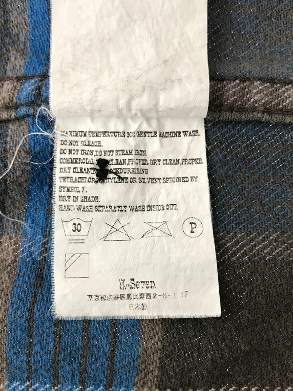 【中古品】【メンズ】 TENDERLOIN テンダーロイン L/S CHECK SHIRT BLUE ロングスリーブ チェック シャツ 長袖 シャツ トップス 145-260805-rt-17-tagh サイズ：XS カラー：ブルー 万代Net店