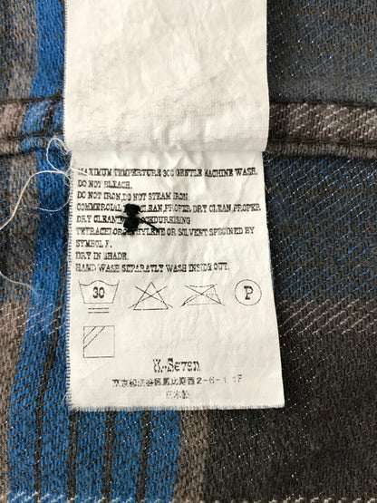【中古品】【メンズ】 TENDERLOIN テンダーロイン L/S CHECK SHIRT BLUE ロングスリーブ チェック シャツ 長袖 シャツ トップス 145-260805-rt-17-tagh サイズ：XS カラー：ブルー 万代Net店
