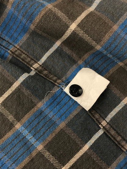【中古品】【メンズ】 TENDERLOIN テンダーロイン L/S CHECK SHIRT BLUE ロングスリーブ チェック シャツ 長袖 シャツ トップス 145-260805-rt-17-tagh サイズ：XS カラー：ブルー 万代Net店