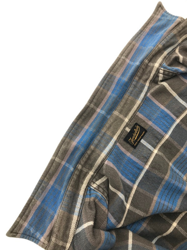 【中古品】【メンズ】 TENDERLOIN テンダーロイン L/S CHECK SHIRT BLUE ロングスリーブ チェック シャツ 長袖 シャツ トップス 145-260805-rt-17-tagh サイズ：XS カラー：ブルー 万代Net店
