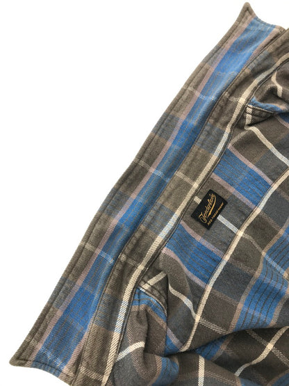 【中古品】【メンズ】 TENDERLOIN テンダーロイン L/S CHECK SHIRT BLUE ロングスリーブ チェック シャツ 長袖 シャツ トップス 145-260805-rt-17-tagh サイズ：XS カラー：ブルー 万代Net店