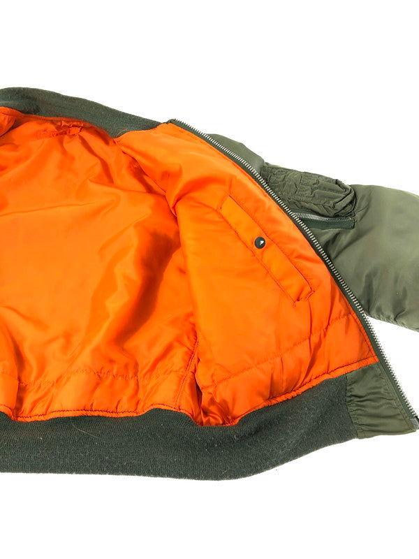 【中古品】【メンズ】 USED ユーズド FLIGHT JACKET KHAKI 0615-00-573-8335 USA製 フライト ジャケット アウター 146-260805-rt-06-tagh サイズ：M カラー：カーキ 万代Net店