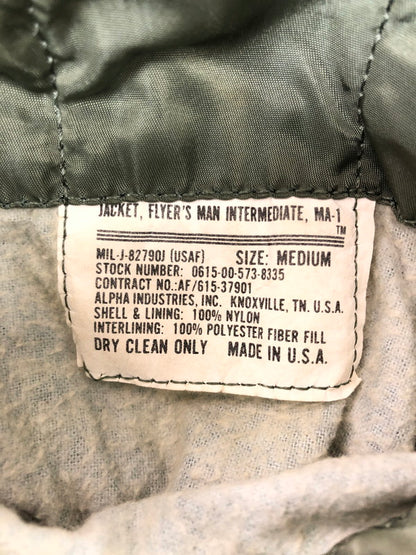 【中古品】【メンズ】 USED ユーズド FLIGHT JACKET KHAKI 0615-00-573-8335 USA製 フライト ジャケット アウター 146-260805-rt-06-tagh サイズ：M カラー：カーキ 万代Net店