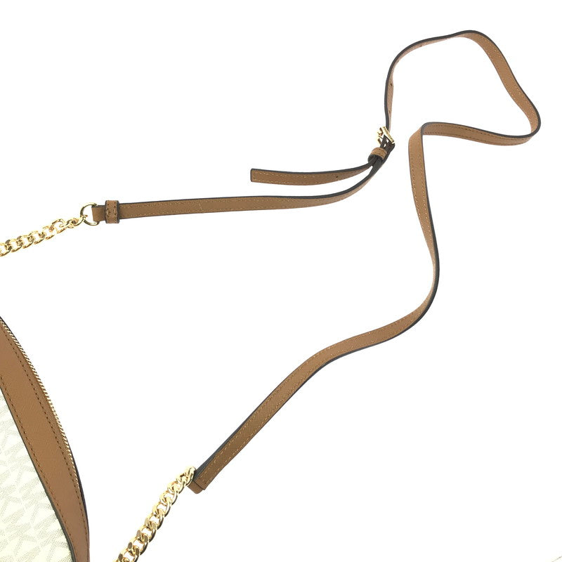 【中古品】【メンズ】 MICHAEL KORS マイケルコース JET SET ITEM LG EW CROSSBODY BAG WHITE クロスボディーバッグ 180-260806-su-08-tagh カラー：ホワイト/ブラウン 万代Net店