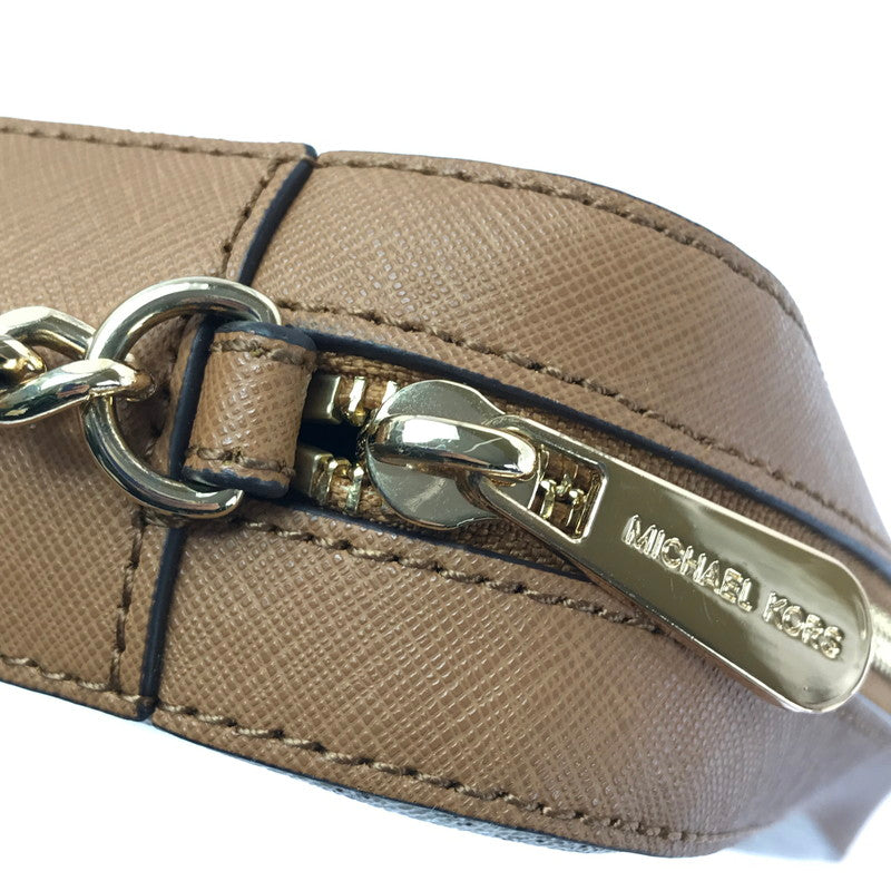 【中古品】【メンズ】 MICHAEL KORS マイケルコース JET SET ITEM LG EW CROSSBODY BAG WHITE クロスボディーバッグ 180-260806-su-08-tagh カラー：ホワイト/ブラウン 万代Net店