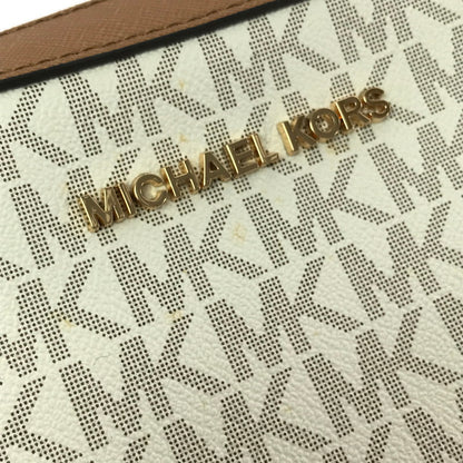 【中古品】【メンズ】 MICHAEL KORS マイケルコース JET SET ITEM LG EW CROSSBODY BAG WHITE クロスボディーバッグ 180-260806-su-08-tagh カラー：ホワイト/ブラウン 万代Net店