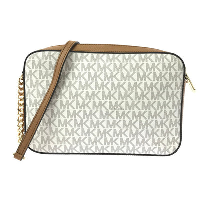 【中古品】【メンズ】 MICHAEL KORS マイケルコース JET SET ITEM LG EW CROSSBODY BAG WHITE クロスボディーバッグ 180-260806-su-08-tagh カラー：ホワイト/ブラウン 万代Net店