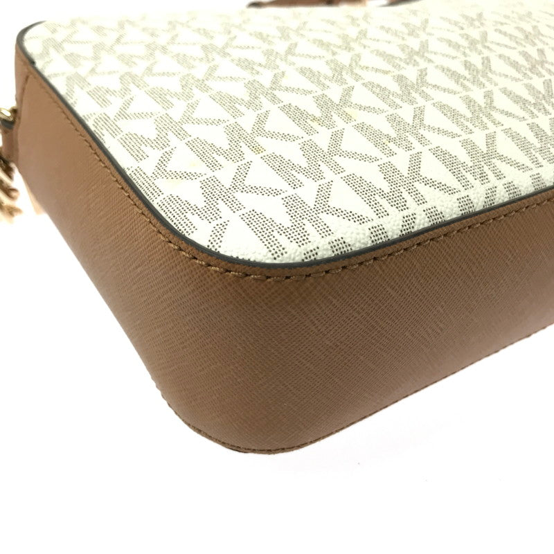 【中古品】【メンズ】 MICHAEL KORS マイケルコース JET SET ITEM LG EW CROSSBODY BAG WHITE クロスボディーバッグ 180-260806-su-08-tagh カラー：ホワイト/ブラウン 万代Net店