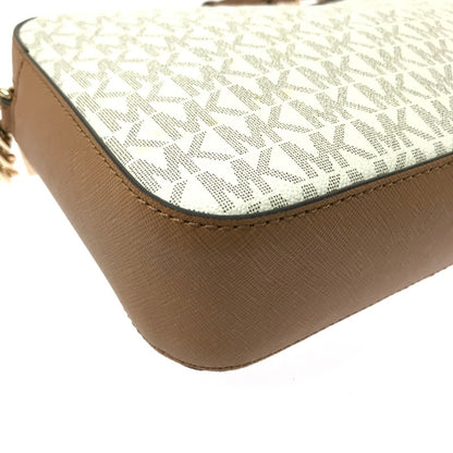 【中古品】【メンズ】 MICHAEL KORS マイケルコース JET SET ITEM LG EW CROSSBODY BAG WHITE クロスボディーバッグ 180-260806-su-08-tagh カラー：ホワイト/ブラウン 万代Net店