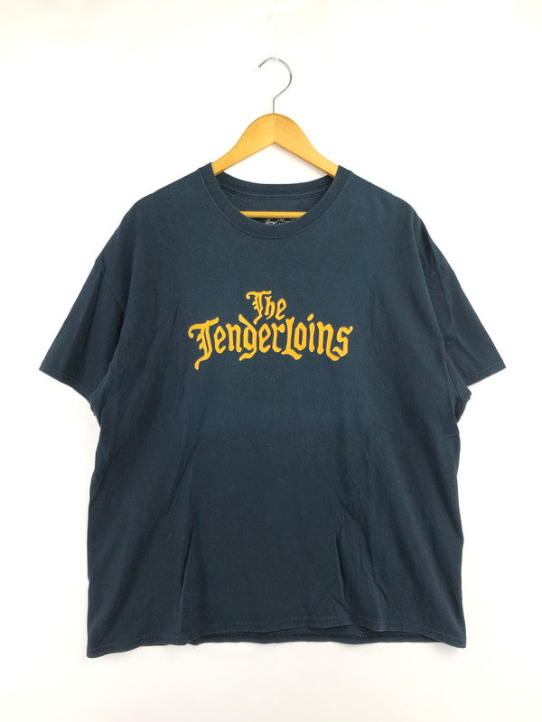 【中古品】【メンズ】 TENDERLOIN テンダーロイン LOGO T-SHIRT NAVY ロゴプリント クルーネック半袖カットソー ストリート 142-260822-su-05-tagh サイズ：XL カラー：ネイビー 万代Net店