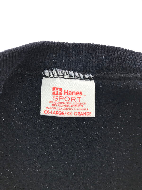 【中古品】【メンズ】 HANES SPORT ヘインズ スポーツ 90's RAGLAN SWEATSHIRT BLACK USA製 ラグラン スウェットシャツ トップス 146-260818-rt-50-tag カラー：ブラック 万代Net店