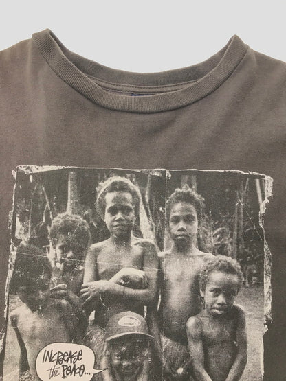 【中古品】【メンズ】 OLD STUSSY オールド ステューシー 90's INCREASE THE PEACE PHOTO T-SHIRT 半袖Tシャツ トップス メキシコ製 紺タグ 142-260805-rt-14-tagh サイズ：XL カラー：ブラック 万代Net店