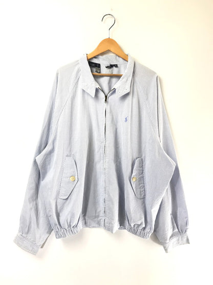 【中古品】【メンズ】 POLO RALPH LAUREN ポロ ラルフローレン 90's SEERSUCKER SWING TOP シアサッカー スウィングトップ USA製 ライトアウター 146-260805-rt-16-tagh サイズ：XL カラー：ブルー 万代Net店