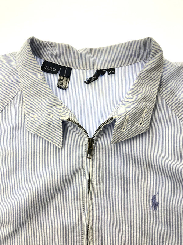【中古品】【メンズ】 POLO RALPH LAUREN ポロ ラルフローレン 90's SEERSUCKER SWING TOP シアサッカー スウィングトップ USA製 ライトアウター 146-260805-rt-16-tagh サイズ：XL カラー：ブルー 万代Net店