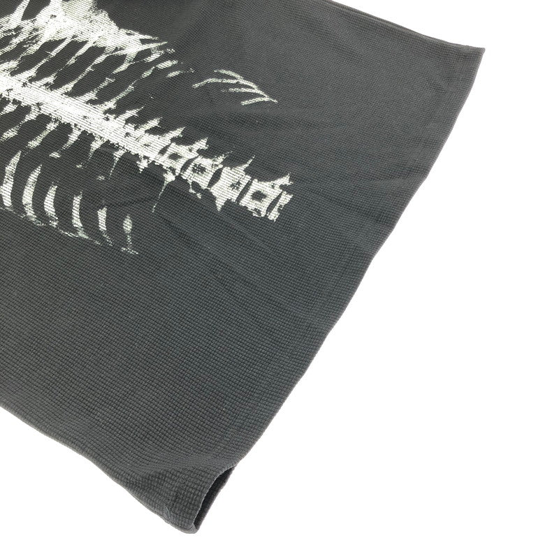【中古品】【メンズ】 GLFS ジー エル エフ エス BONE PRINT THERMAL CUT AND SEW ボーンプリント サーマル ロングスリーブ Tシャツ トップス 142-260805-rt-02-tagh サイズ：M カラー：ブラック 万代Net店