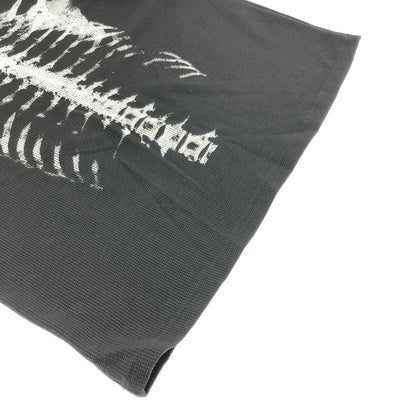 【中古品】【メンズ】 GLFS ジー エル エフ エス BONE PRINT THERMAL CUT AND SEW ボーンプリント サーマル ロングスリーブ Tシャツ トップス 142-260805-rt-02-tagh サイズ：M カラー：ブラック 万代Net店