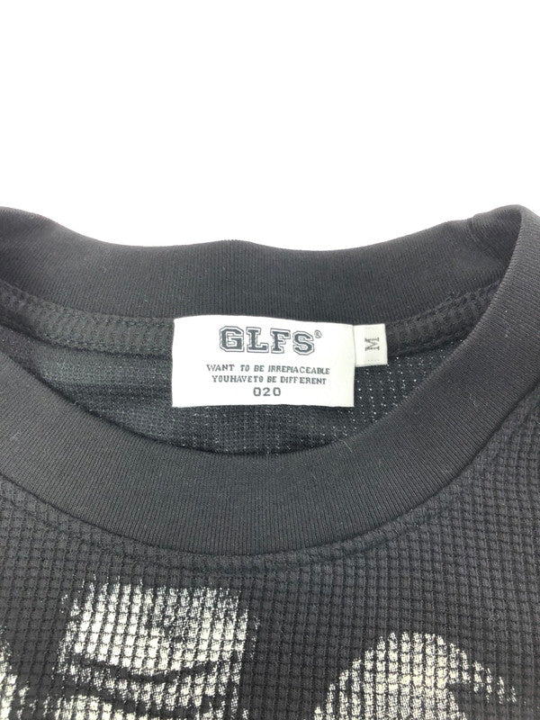 【中古品】【メンズ】 GLFS ジー エル エフ エス BONE PRINT THERMAL CUT AND SEW ボーンプリント サーマル ロングスリーブ Tシャツ トップス 142-260805-rt-02-tagh サイズ：M カラー：ブラック 万代Net店