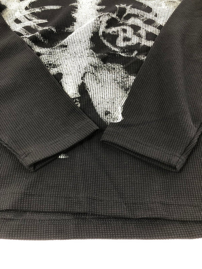 【中古品】【メンズ】 GLFS ジー エル エフ エス BONE PRINT THERMAL CUT AND SEW ボーンプリント サーマル ロングスリーブ Tシャツ トップス 142-260805-rt-02-tagh サイズ：M カラー：ブラック 万代Net店