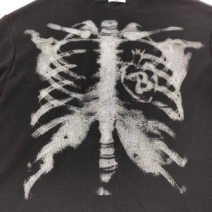 【中古品】【メンズ】 GLFS ジー エル エフ エス BONE PRINT THERMAL CUT AND SEW ボーンプリント サーマル ロングスリーブ Tシャツ トップス 142-260805-rt-02-tagh サイズ：M カラー：ブラック 万代Net店