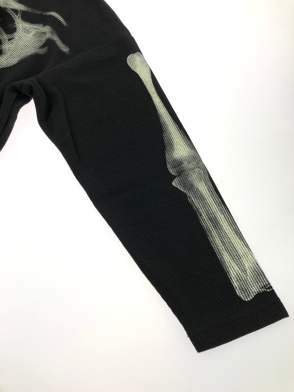 【中古品】【メンズ】 GLFS ジー エル エフ エス BONE PRINT THERMAL CUT AND SEW ボーンプリント サーマル ロングスリーブ Tシャツ トップス 142-260805-rt-02-tagh サイズ：M カラー：ブラック 万代Net店