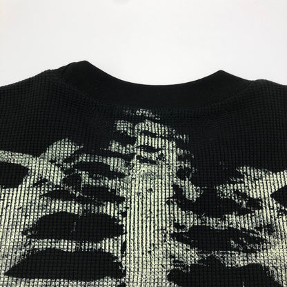 【中古品】【メンズ】 GLFS ジー エル エフ エス BONE PRINT THERMAL CUT AND SEW ボーンプリント サーマル ロングスリーブ Tシャツ トップス 142-260805-rt-02-tagh サイズ：M カラー：ブラック 万代Net店
