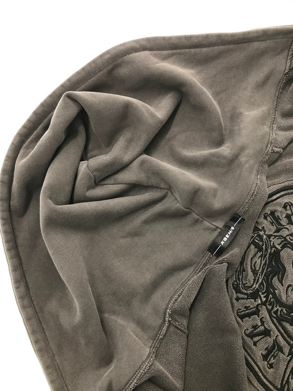 【中古品】【メンズ】 A'GEM 9 エージェム ナイン × .KOM ドット ケーオー エム ED HARDY ZIP UP HOODIE AGN25-Z07 ジップ アップ フーディー パーカー トップス 142-260805-rt-18-tagh サイズ：フリー カラー：グレー 万代Net店