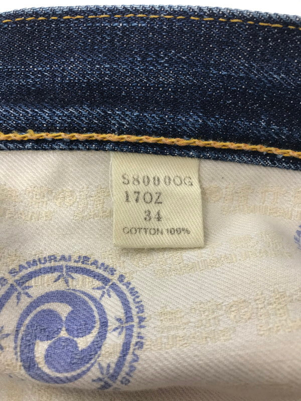 【中古品】【メンズ】 SAMURAI JEANS サムライ ジーンズ DENIM PANTS 18-139 会津の英主 デニム パンツ ボトムス ジーンズ 156-260805-rt-19-tagh サイズ：W34 カラー：インディゴ 万代Net店