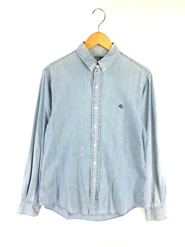 【中古品】【メンズ】 POLO RALPH LAUREN ポロ ラルフローレン 90's L/S CHAMBRAY SHIRT 90年代 ロングスリーブ シャンブレー シャツ トップス 146-260805-rt-03-tagh サイズ：M カラー：インディゴ 万代Net店