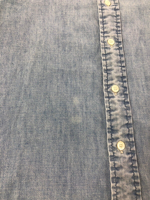 【中古品】【メンズ】 POLO RALPH LAUREN ポロ ラルフローレン 90's L/S CHAMBRAY SHIRT 90年代 ロングスリーブ シャンブレー シャツ トップス 146-260805-rt-03-tagh サイズ：M カラー：インディゴ 万代Net店