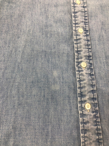 【中古品】【メンズ】 POLO RALPH LAUREN ポロ ラルフローレン 90's L/S CHAMBRAY SHIRT 90年代 ロングスリーブ シャンブレー シャツ トップス 146-260805-rt-03-tagh サイズ：M カラー：インディゴ 万代Net店