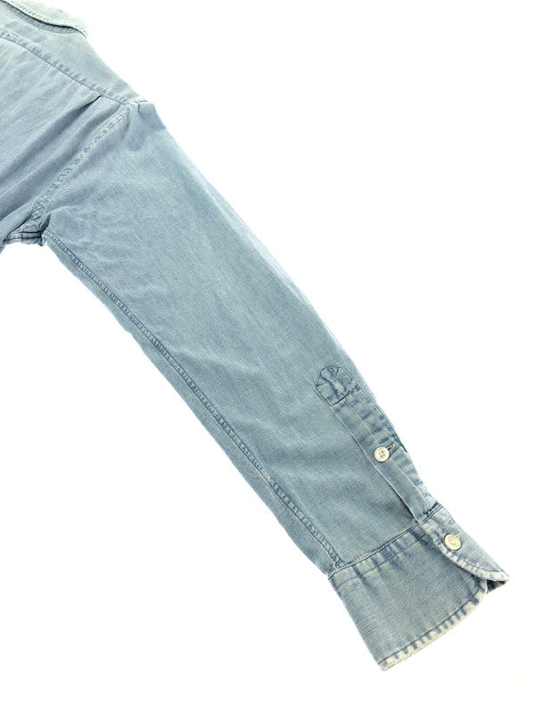 【中古品】【メンズ】 POLO RALPH LAUREN ポロ ラルフローレン 90's L/S CHAMBRAY SHIRT 90年代 ロングスリーブ シャンブレー シャツ トップス 146-260805-rt-03-tagh サイズ：M カラー：インディゴ 万代Net店