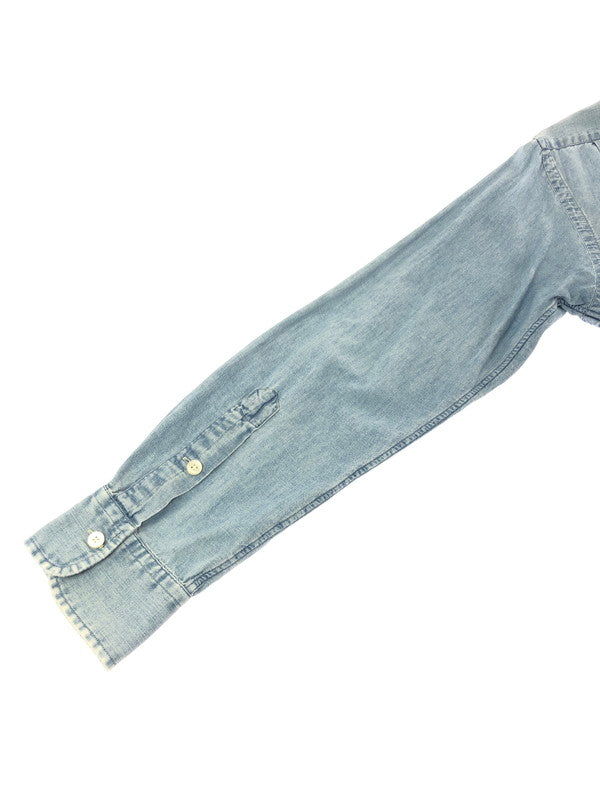 【中古品】【メンズ】 POLO RALPH LAUREN ポロ ラルフローレン 90's L/S CHAMBRAY SHIRT 90年代 ロングスリーブ シャンブレー シャツ トップス 146-260805-rt-03-tagh サイズ：M カラー：インディゴ 万代Net店