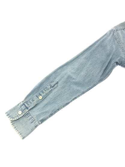 【中古品】【メンズ】 POLO RALPH LAUREN ポロ ラルフローレン 90's L/S CHAMBRAY SHIRT 90年代 ロングスリーブ シャンブレー シャツ トップス 146-260805-rt-03-tagh サイズ：M カラー：インディゴ 万代Net店