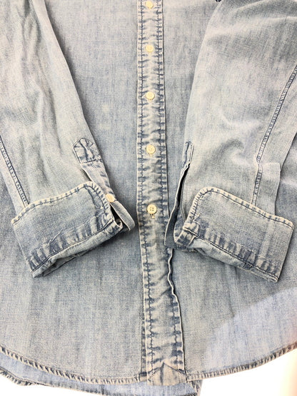 【中古品】【メンズ】 POLO RALPH LAUREN ポロ ラルフローレン 90's L/S CHAMBRAY SHIRT 90年代 ロングスリーブ シャンブレー シャツ トップス 146-260805-rt-03-tagh サイズ：M カラー：インディゴ 万代Net店