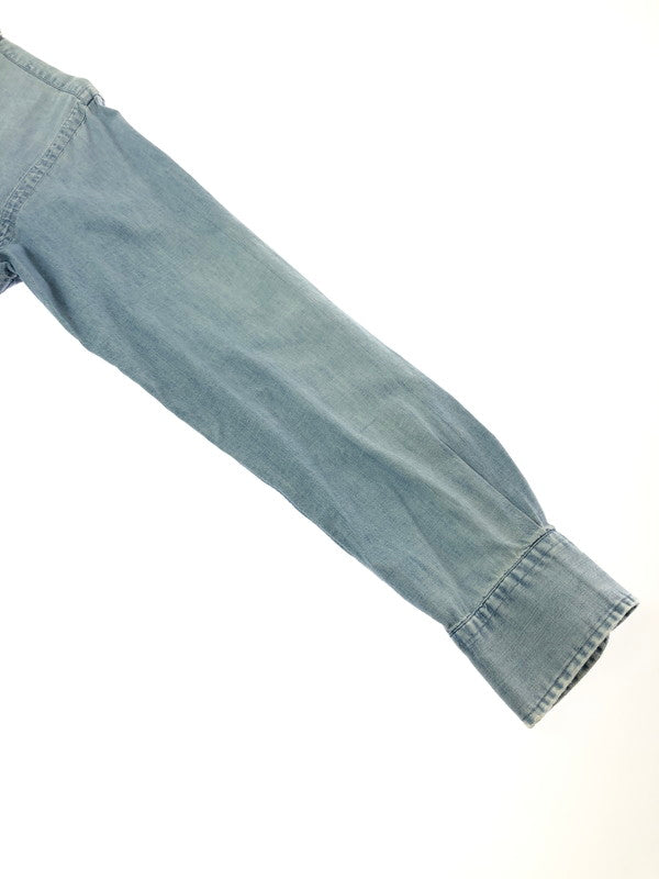 【中古品】【メンズ】 POLO RALPH LAUREN ポロ ラルフローレン 90's L/S CHAMBRAY SHIRT 90年代 ロングスリーブ シャンブレー シャツ トップス 146-260805-rt-03-tagh サイズ：M カラー：インディゴ 万代Net店