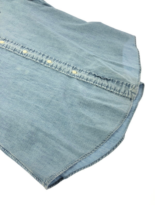 【中古品】【メンズ】 POLO RALPH LAUREN ポロ ラルフローレン 90's L/S CHAMBRAY SHIRT 90年代 ロングスリーブ シャンブレー シャツ トップス 146-260805-rt-03-tagh サイズ：M カラー：インディゴ 万代Net店