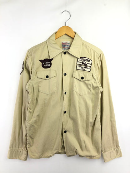 【中古品】【メンズ】 STUDIO D'ARTISAN スタジオダルチザン LS WAPPEN WORK SHIRT BEIGE ワッペンデザイン 長袖ワークシャツ アメカジ 145-260822-su-07-tagh サイズ：L カラー：ベージュ 万代Net店