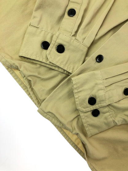 【中古品】【メンズ】 STUDIO D'ARTISAN スタジオダルチザン LS WAPPEN WORK SHIRT BEIGE ワッペンデザイン 長袖ワークシャツ アメカジ 145-260822-su-07-tagh サイズ：L カラー：ベージュ 万代Net店