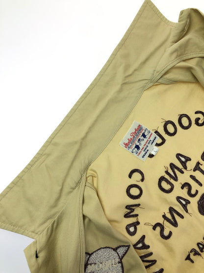 【中古品】【メンズ】 STUDIO D'ARTISAN スタジオダルチザン LS WAPPEN WORK SHIRT BEIGE ワッペンデザイン 長袖ワークシャツ アメカジ 145-260822-su-07-tagh サイズ：L カラー：ベージュ 万代Net店