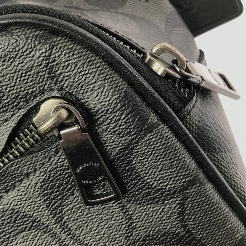 【中古品】【メンズ】 COACH コーチ SIGNATURE ELIAS BELT BAG シグネチャー エリアス ベルトバッグ CJ506 カバン ボディバッグ 180-260806-su-09-tagh カラー：ブラック 万代Net店