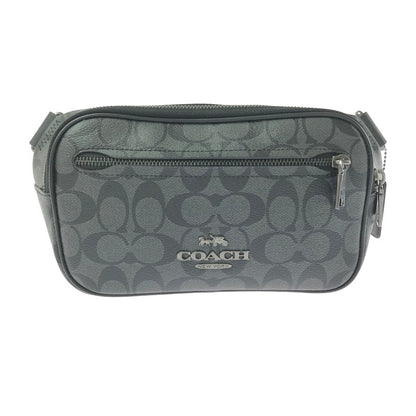 【中古品】【メンズ】 COACH コーチ SIGNATURE ELIAS BELT BAG シグネチャー エリアス ベルトバッグ CJ506 カバン ボディバッグ 180-260806-su-09-tagh カラー：ブラック 万代Net店