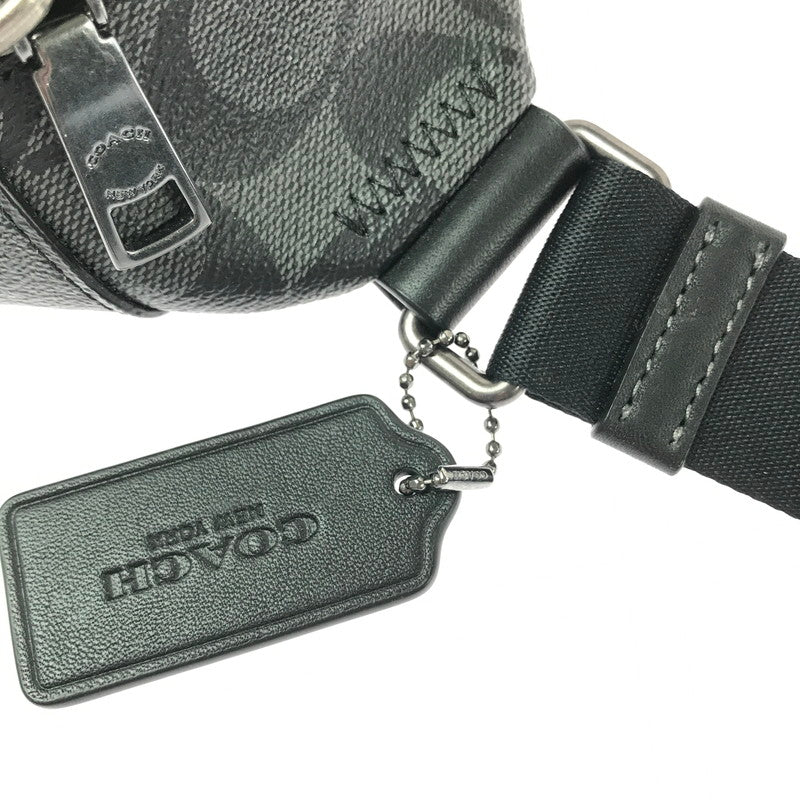 【中古品】【メンズ】 COACH コーチ SIGNATURE ELIAS BELT BAG シグネチャー エリアス ベルトバッグ CJ506 カバン ボディバッグ 180-260806-su-09-tagh カラー：ブラック 万代Net店