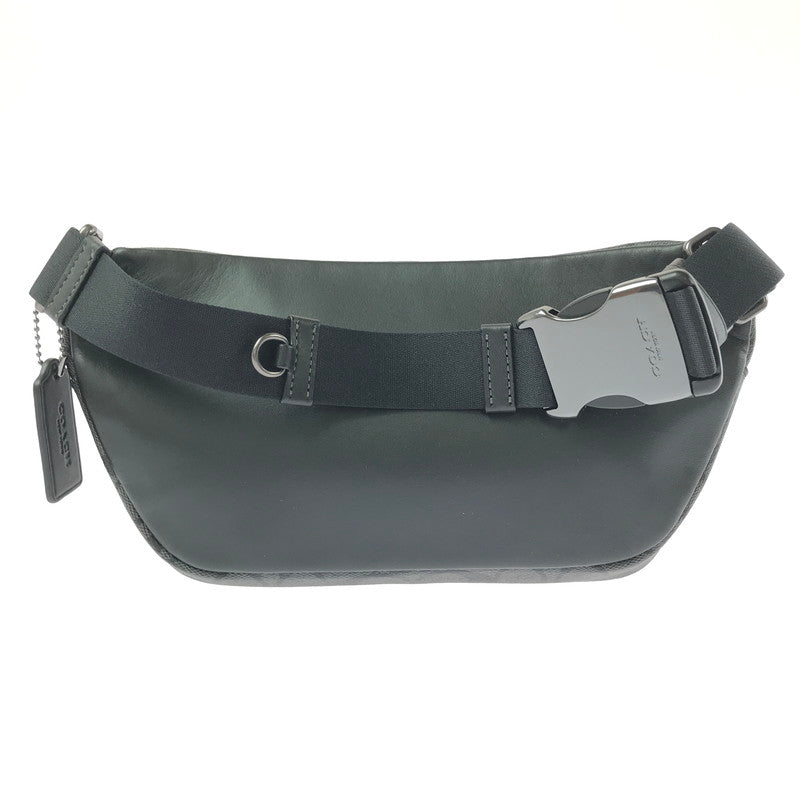 【中古品】【メンズ】 COACH コーチ SIGNATURE ELIAS BELT BAG シグネチャー エリアス ベルトバッグ CJ506 カバン ボディバッグ 180-260806-su-09-tagh カラー：ブラック 万代Net店