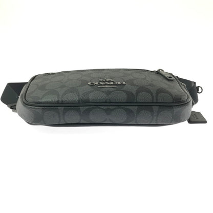 【中古品】【メンズ】 COACH コーチ SIGNATURE ELIAS BELT BAG シグネチャー エリアス ベルトバッグ CJ506 カバン ボディバッグ 180-260806-su-09-tagh カラー：ブラック 万代Net店