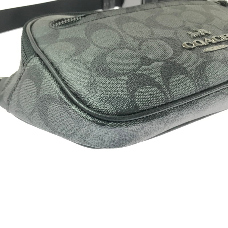 【中古品】【メンズ】 COACH コーチ SIGNATURE ELIAS BELT BAG シグネチャー エリアス ベルトバッグ CJ506 カバン ボディバッグ 180-260806-su-09-tagh カラー：ブラック 万代Net店