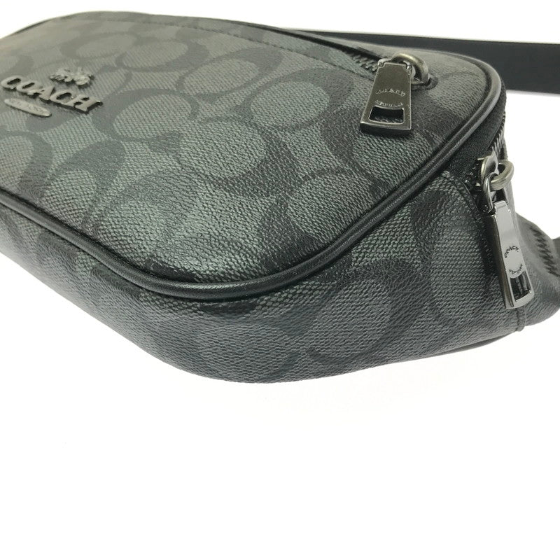 【中古品】【メンズ】 COACH コーチ SIGNATURE ELIAS BELT BAG シグネチャー エリアス ベルトバッグ CJ506 カバン ボディバッグ 180-260806-su-09-tagh カラー：ブラック 万代Net店